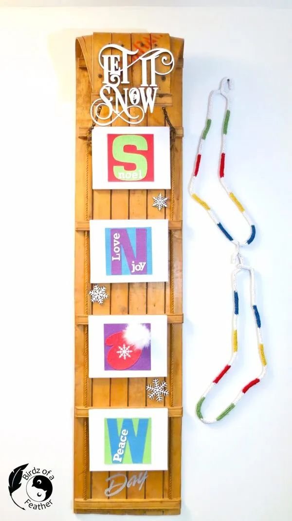 Wooden Decorative Sled