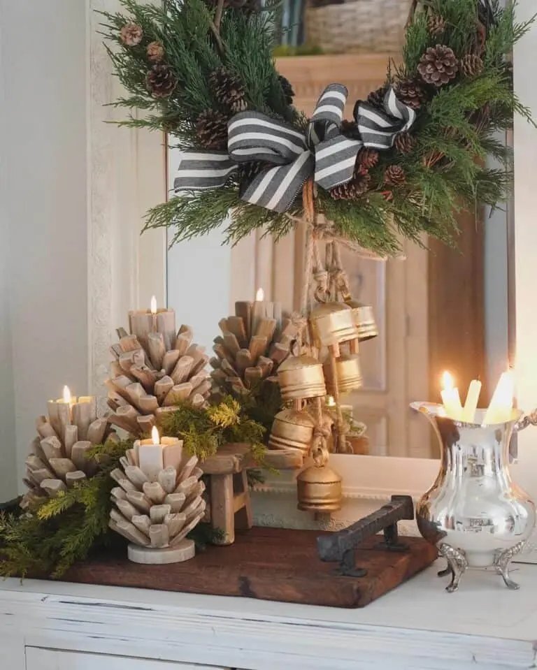 Wooden Pinecone Holders
