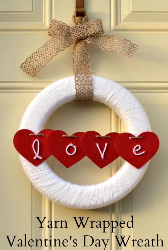 Yarn Valentine Wreath