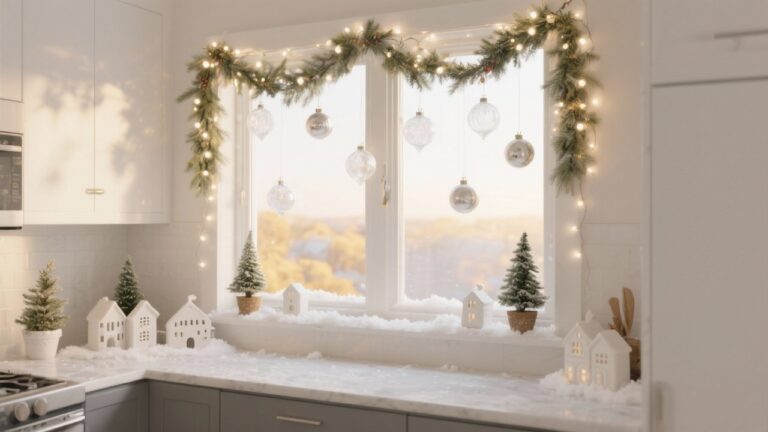 30 Festive Kitchen Window Christmas Decorating Ideas