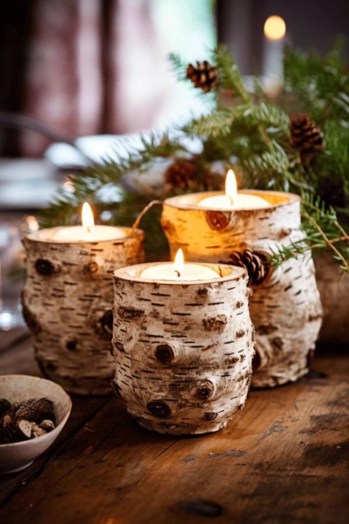 Birch Votive Holders