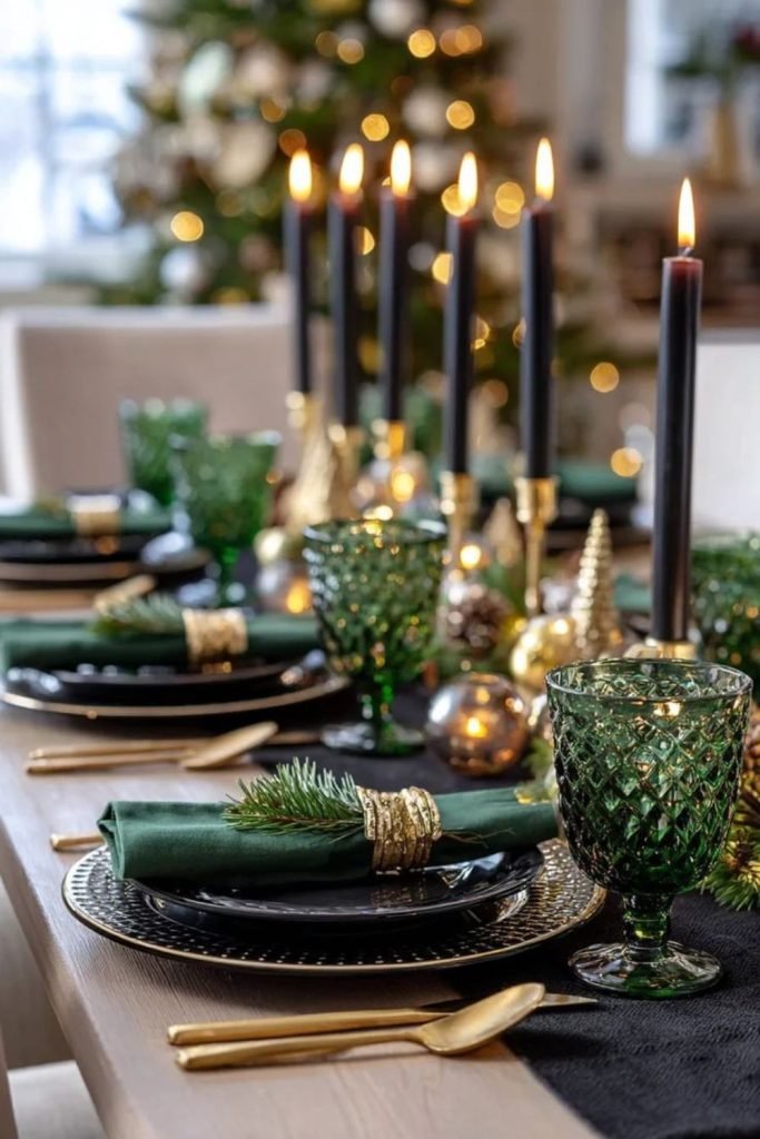 Black Gold Tablescape
