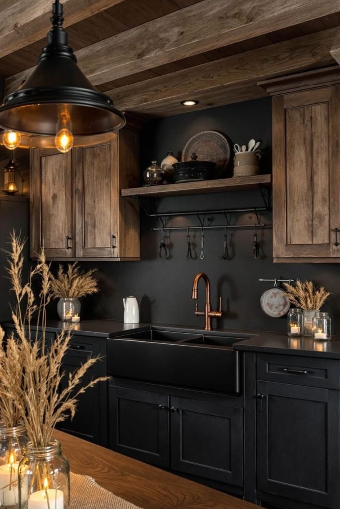 Black Kitchen Cabinets