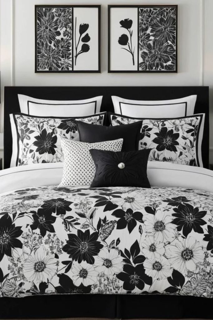 Black White Sketch Bedding