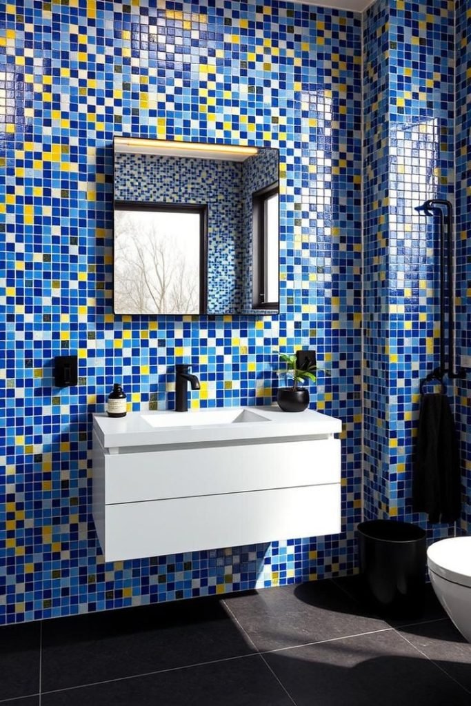 Blue Mosaic Tiles