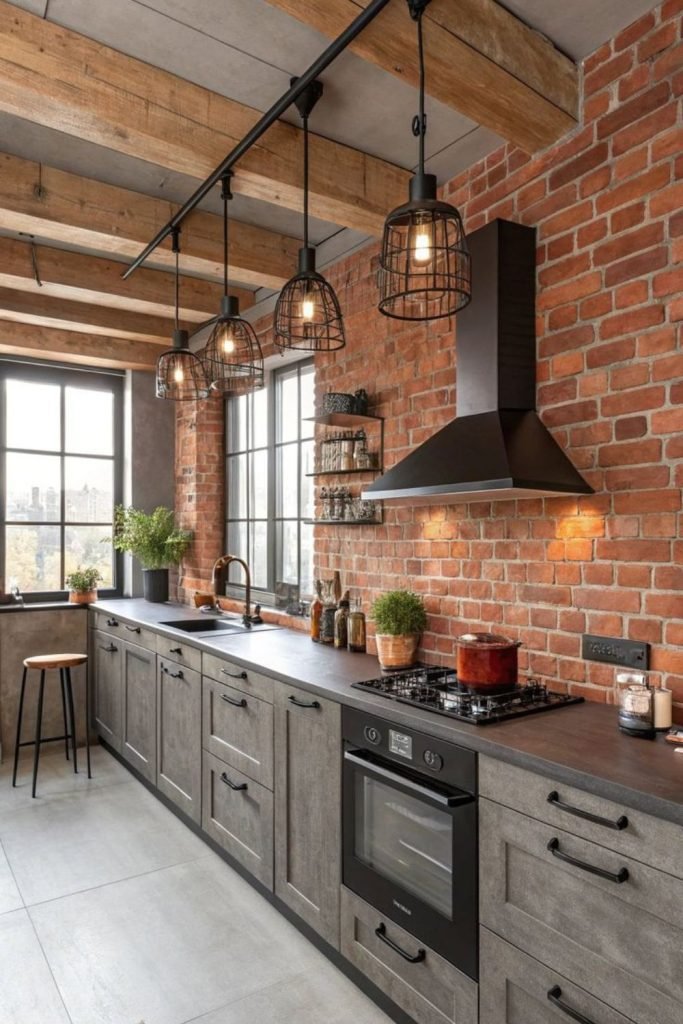 Brick Walnut Kitchen