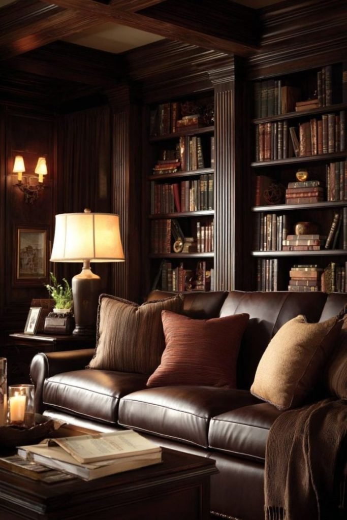 Brown Leather Library