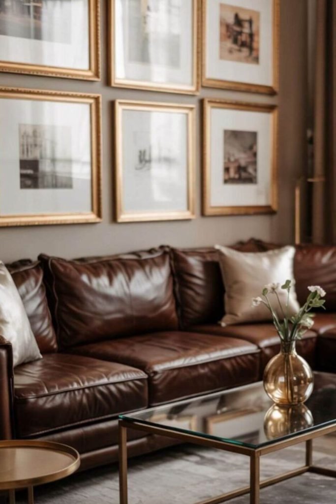 Brown Leather Parlor