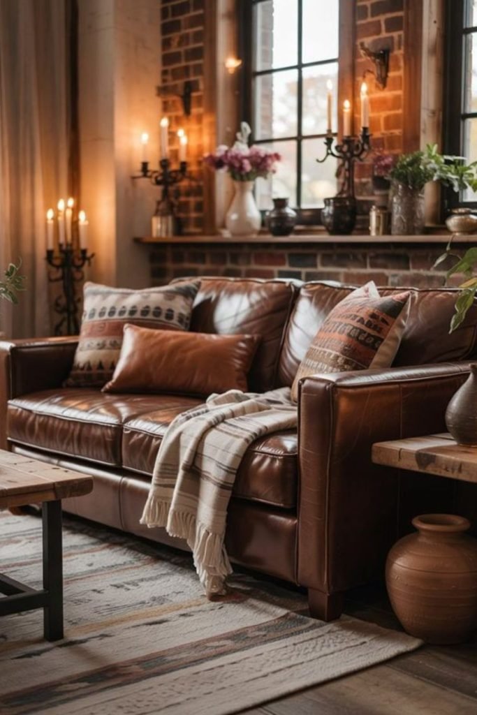 Brown Leather Rustic