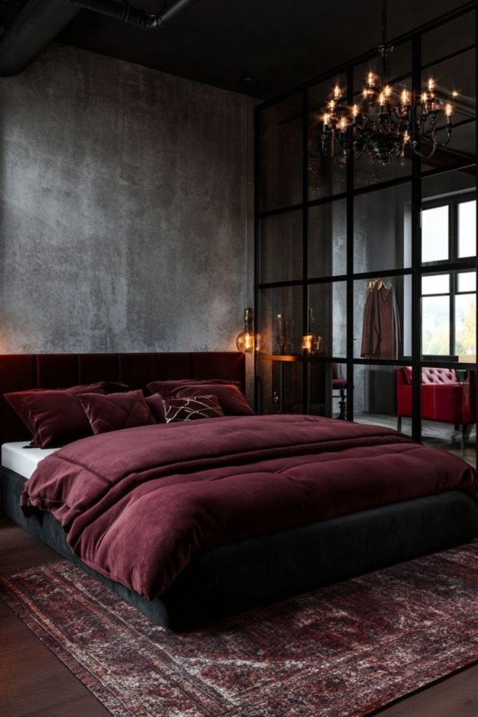 Burgundy Grey Loft
