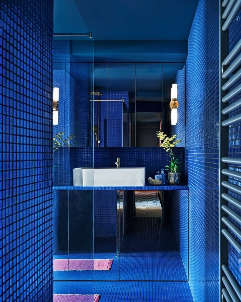 Cobalt Tile Bathroom