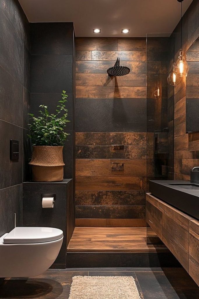 Copper Tile Bathroom