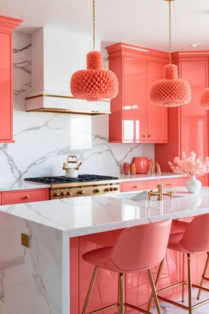 Coral Kitchen Cabinets
