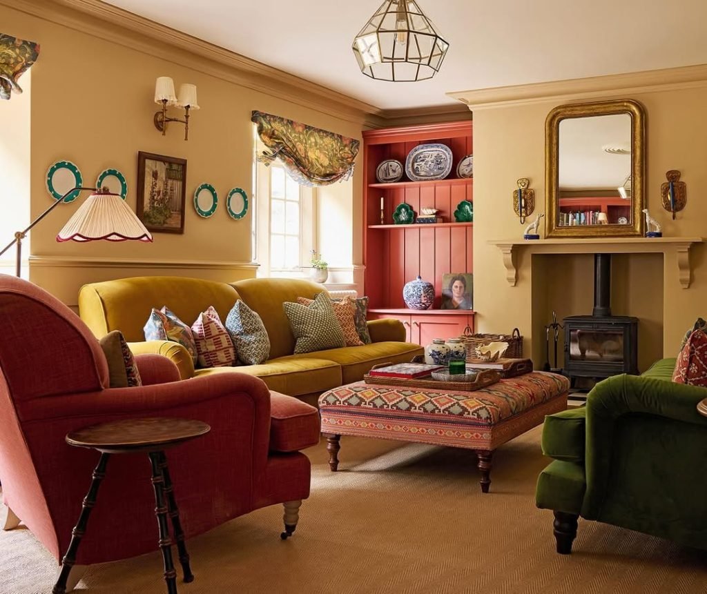 Coral Wall Reading Nook