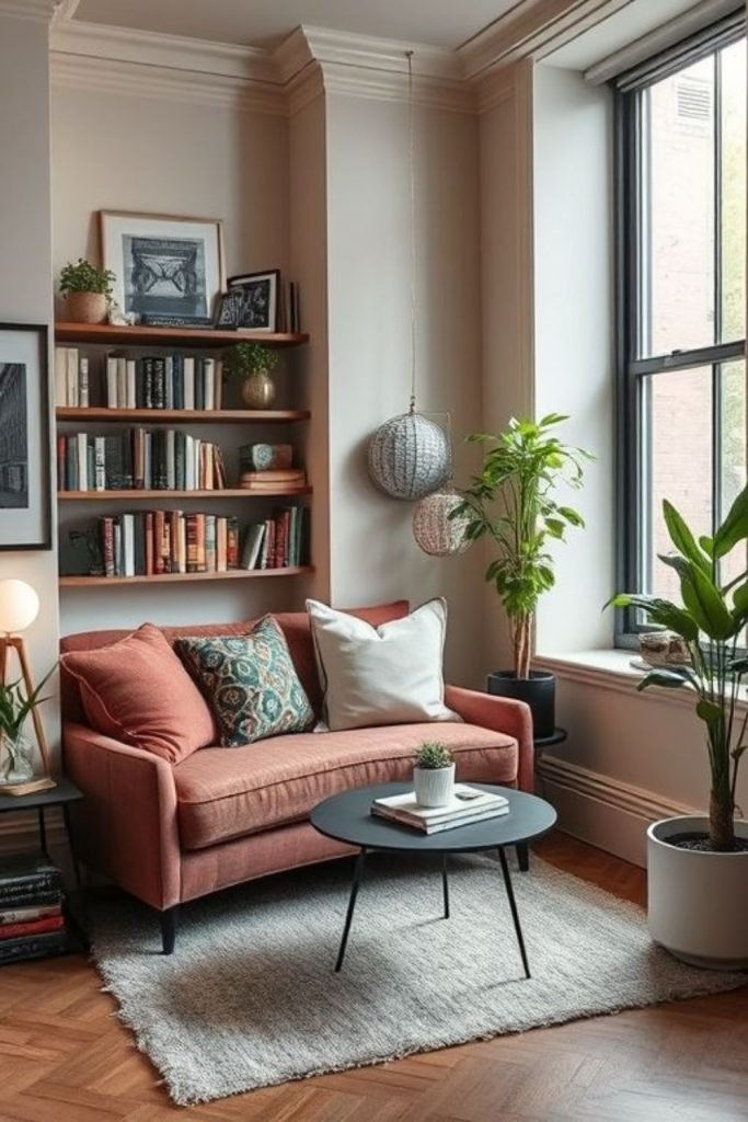 Crowded Display Shelves