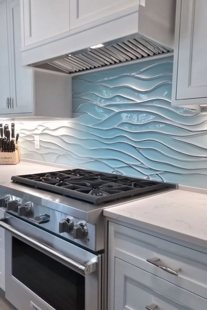 Curved Glass Backsplash