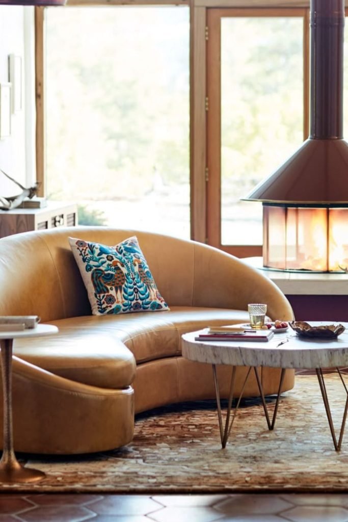 Curved Leather Seating