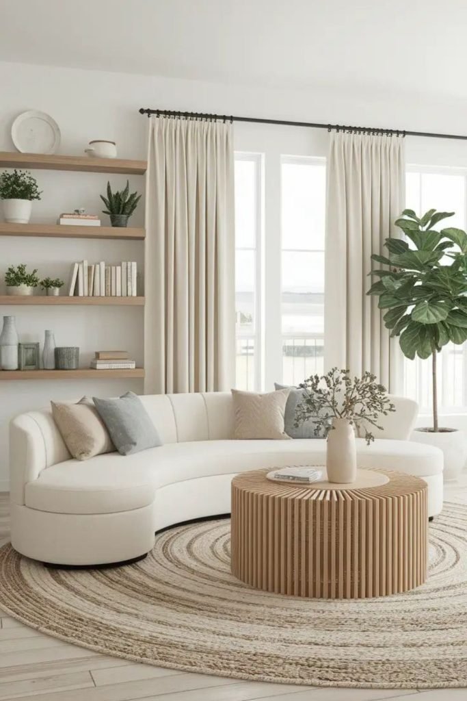 Curved White Furniture