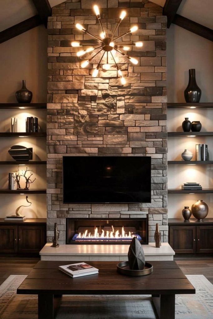 Dark Basalt Fireplace