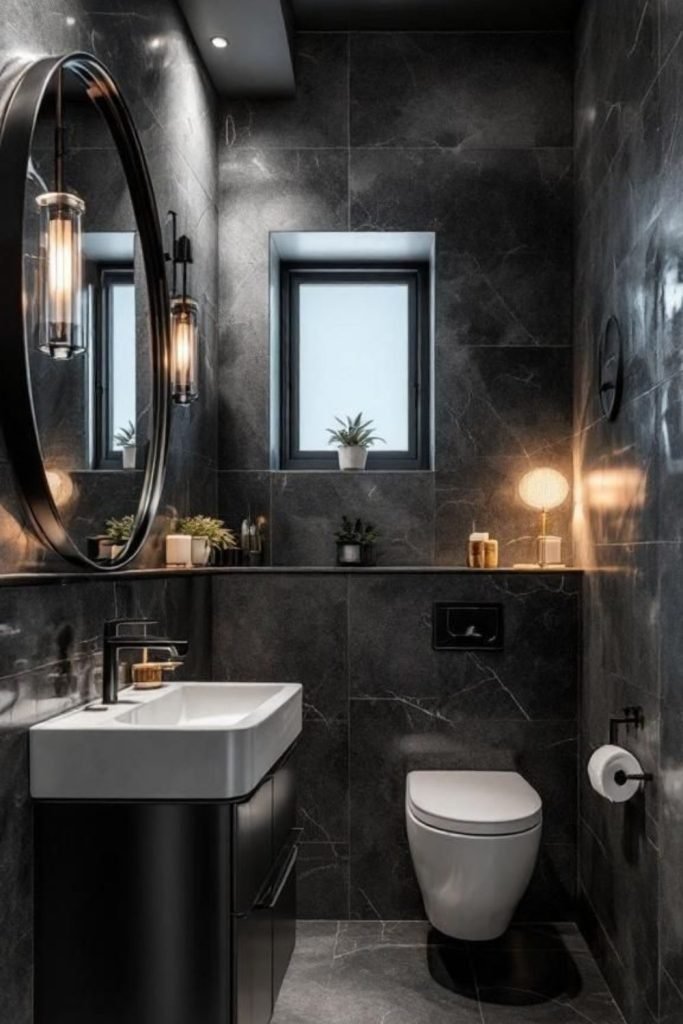 Dark Bathroom Design