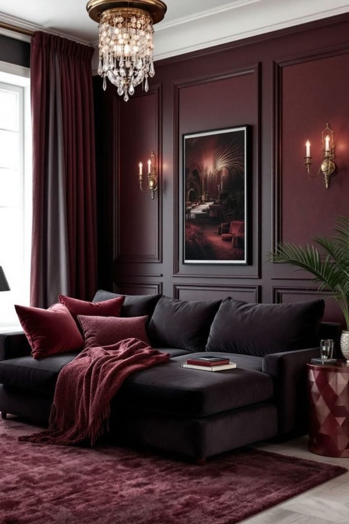 Dark Burgundy Bedroom