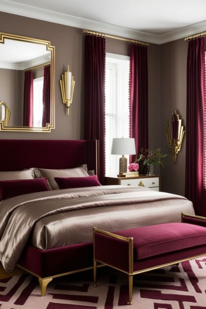 Dark Burgundy Bedroom