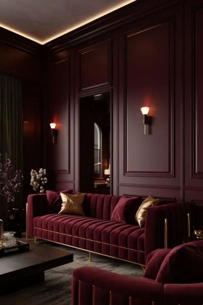 Dark Burgundy Room
