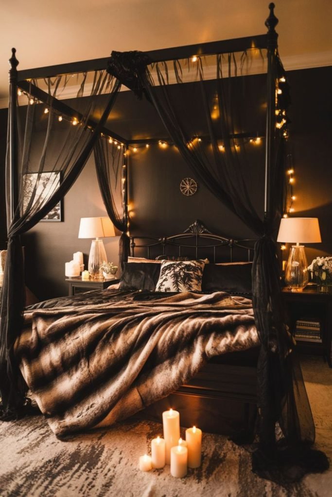 Dark Candle Bedroom