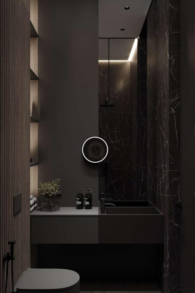 Dark Charcoal Bathrooms