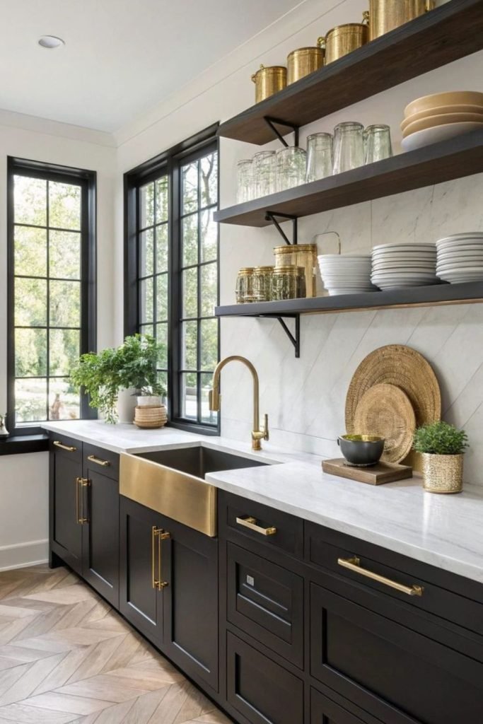 Dark Gold Kitchen