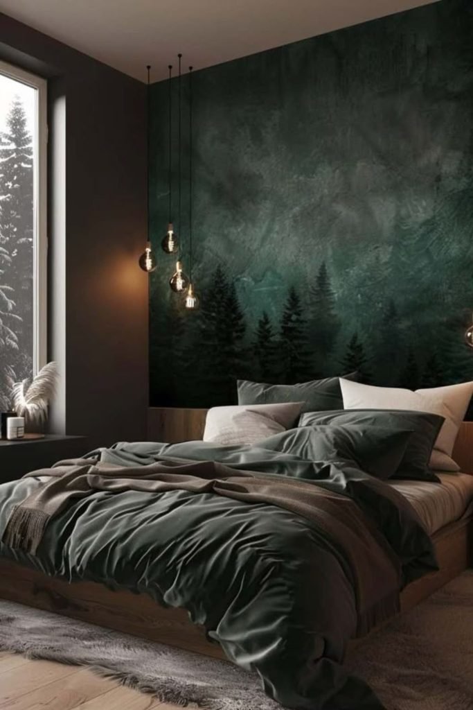 Dark Green Bedroom