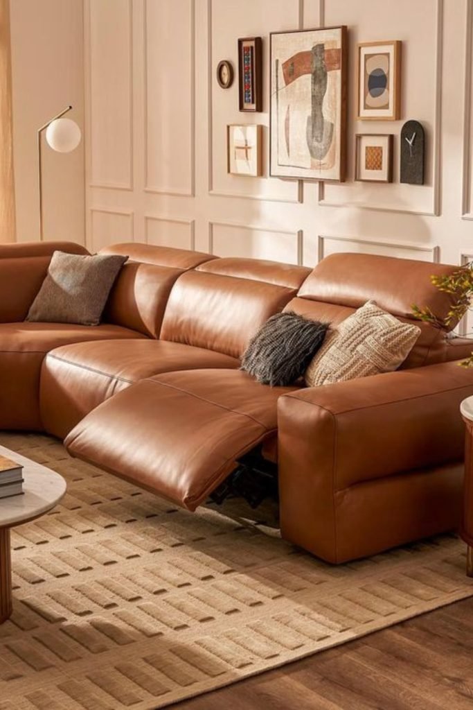 Dark Leather Recliners