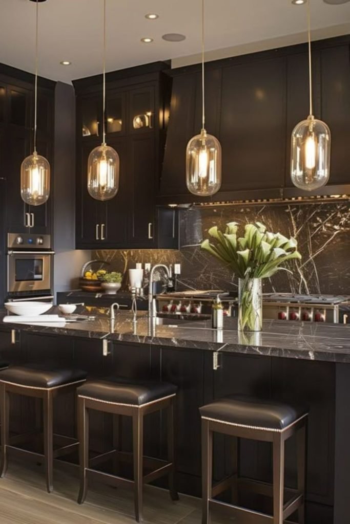 Dark Marble Kitchen