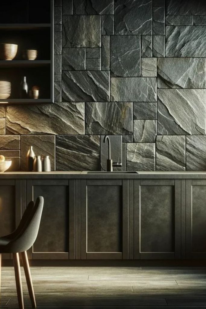 Dark Slate Backsplash