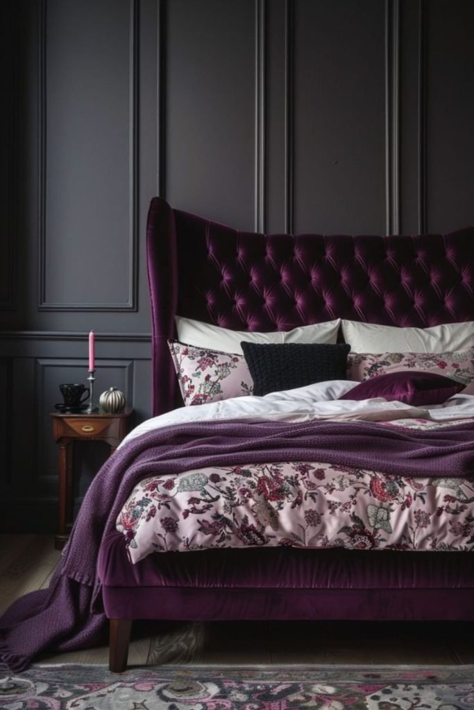 Dark Velvet Bedroom