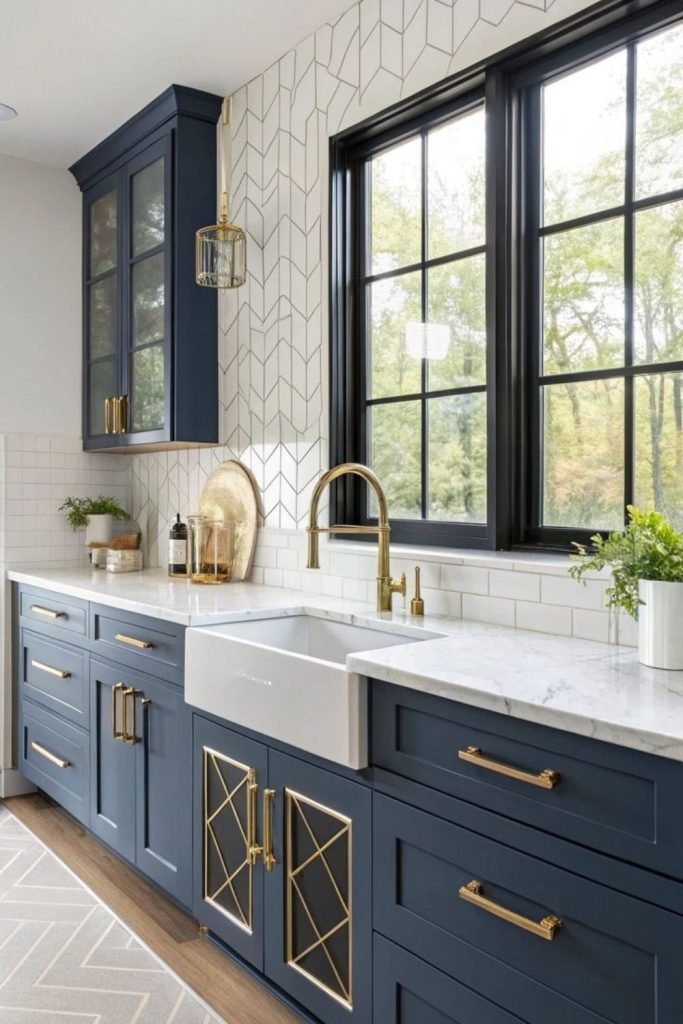 Deep Blue Cabinets