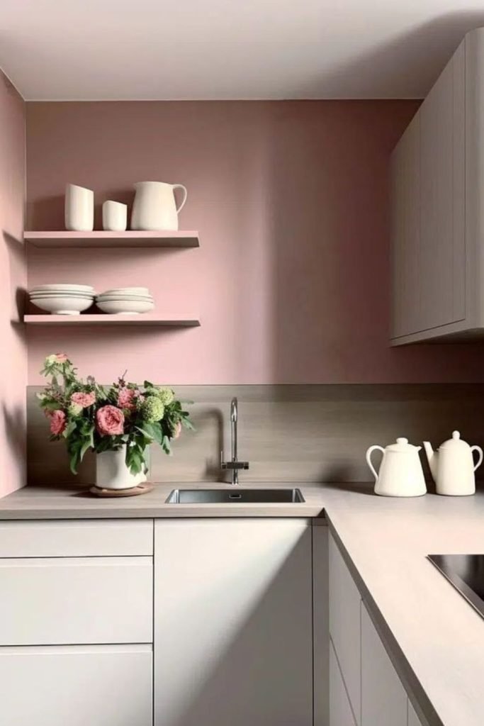 Dusky Rose Cabinets