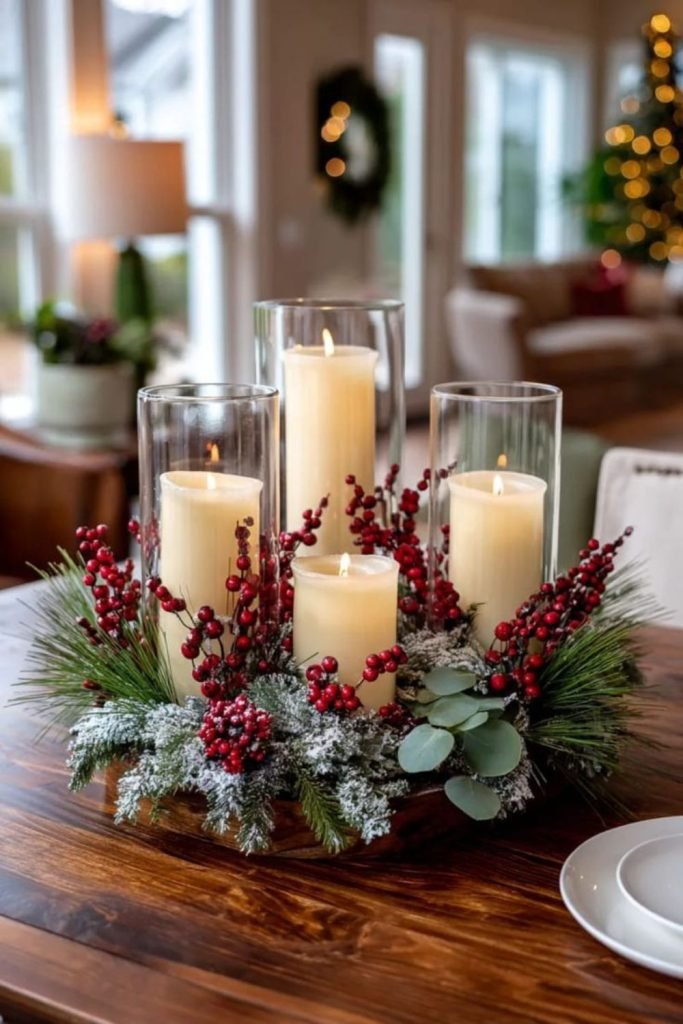 Evergreen Candle Wraps