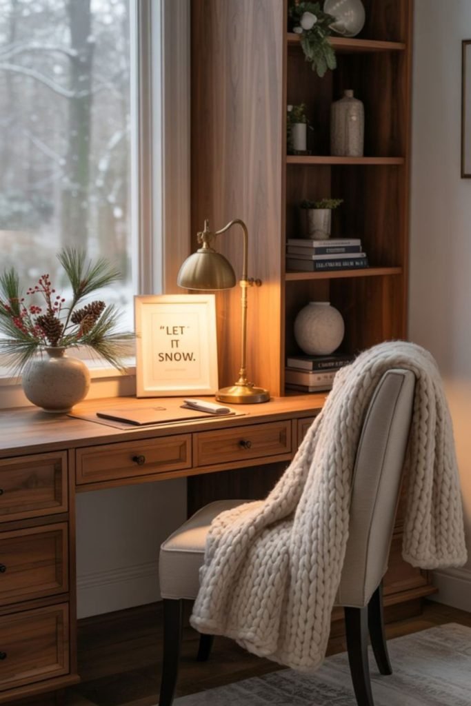 Fireplace Writing Bench