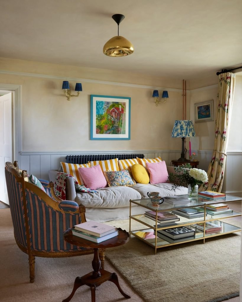 Formal Green Living Room