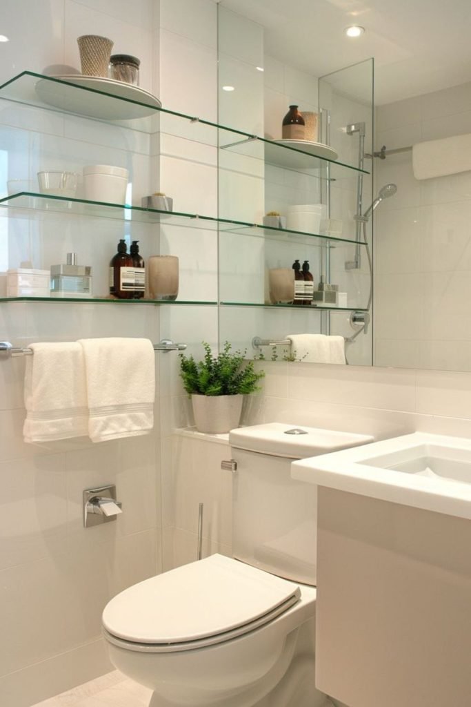Glass Bathroom Shelves