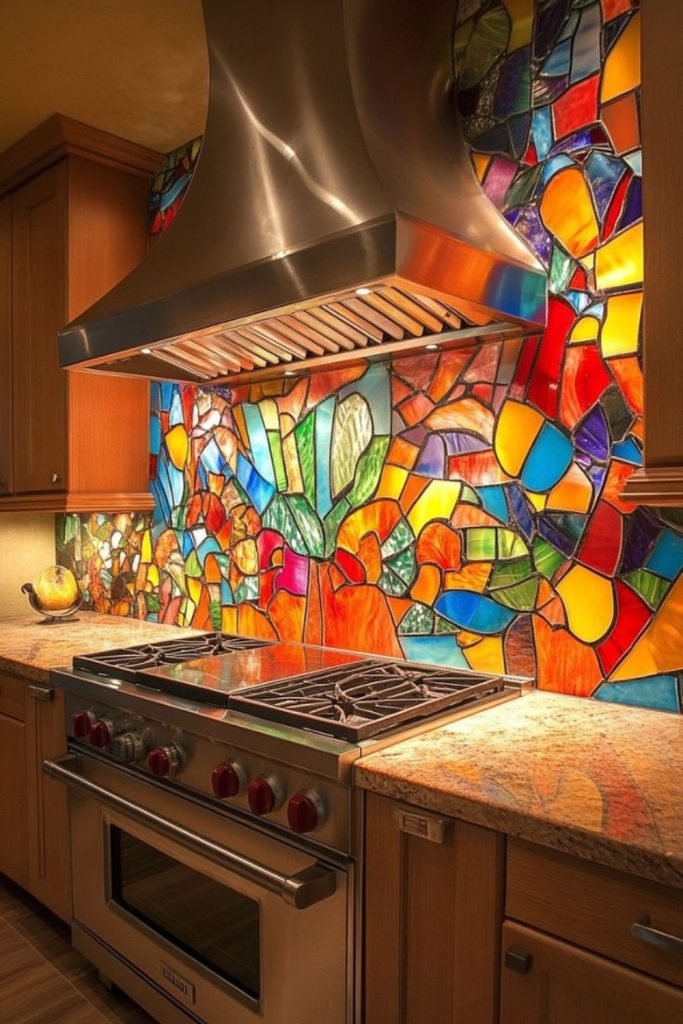 Glass Resin Backsplash