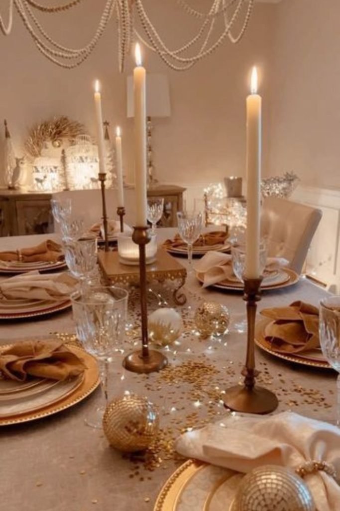 Gold Fir Tablescape