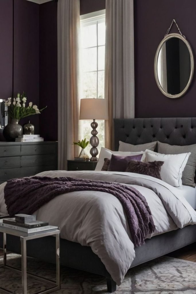 Gray Violet Bedroom