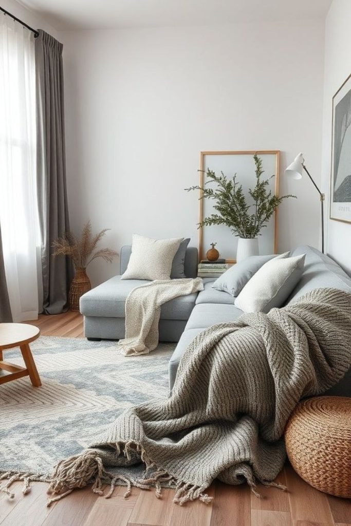 Gray Wool Living Room
