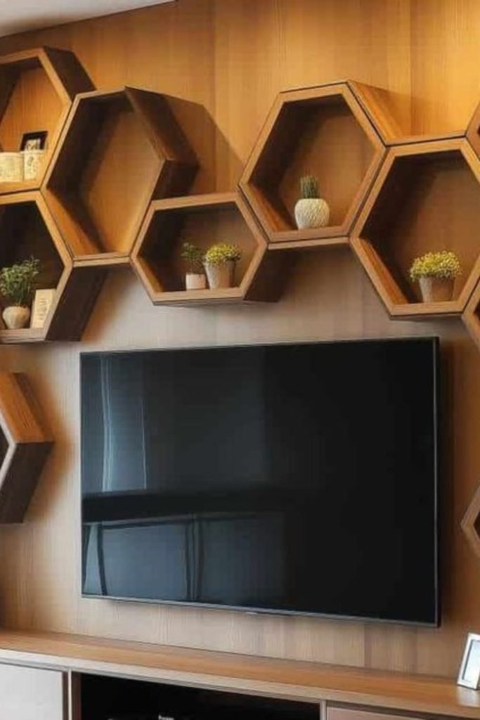 Hexagonal Wall Shelves