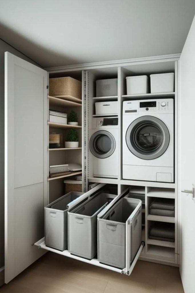 Hidden Hamper Cabinet