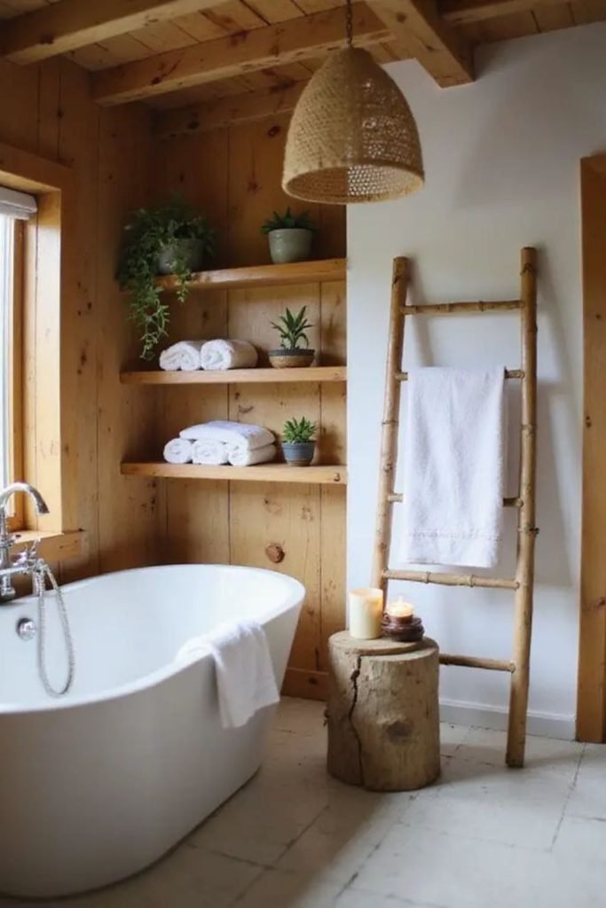 Honey Wood Bathroom