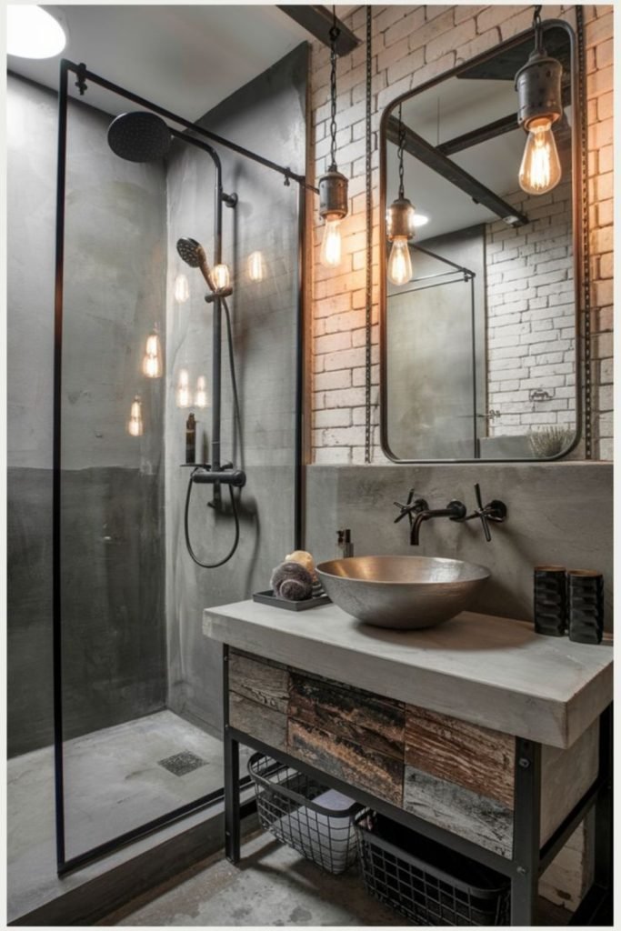 Industrial Small Bathroom
