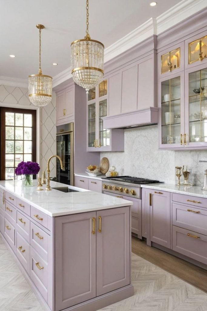 Lavender Cabinet Kitchen